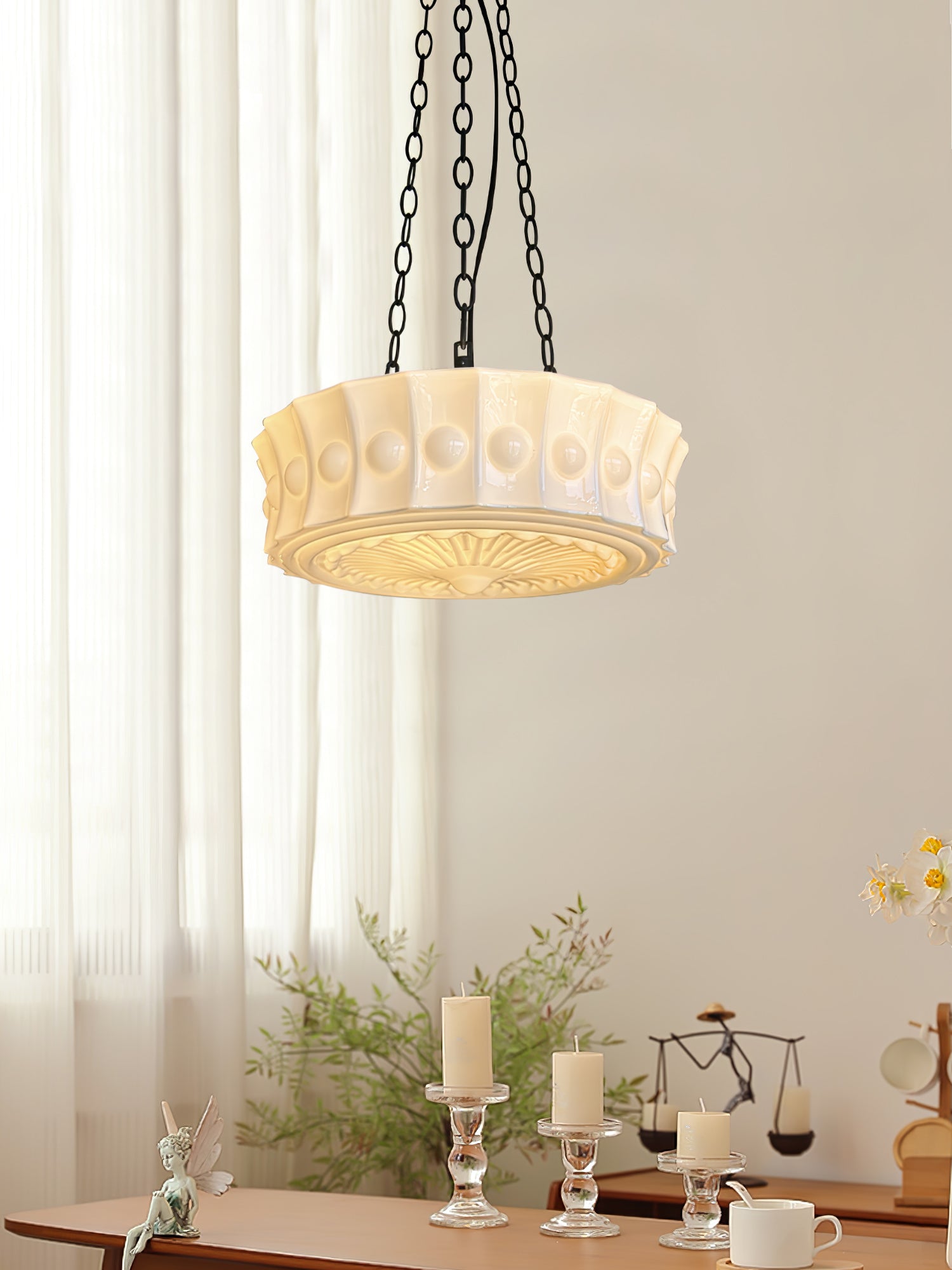 Modern Glass Pendant Ceiling Light Fixture for Living Room Dining Area and Foyer