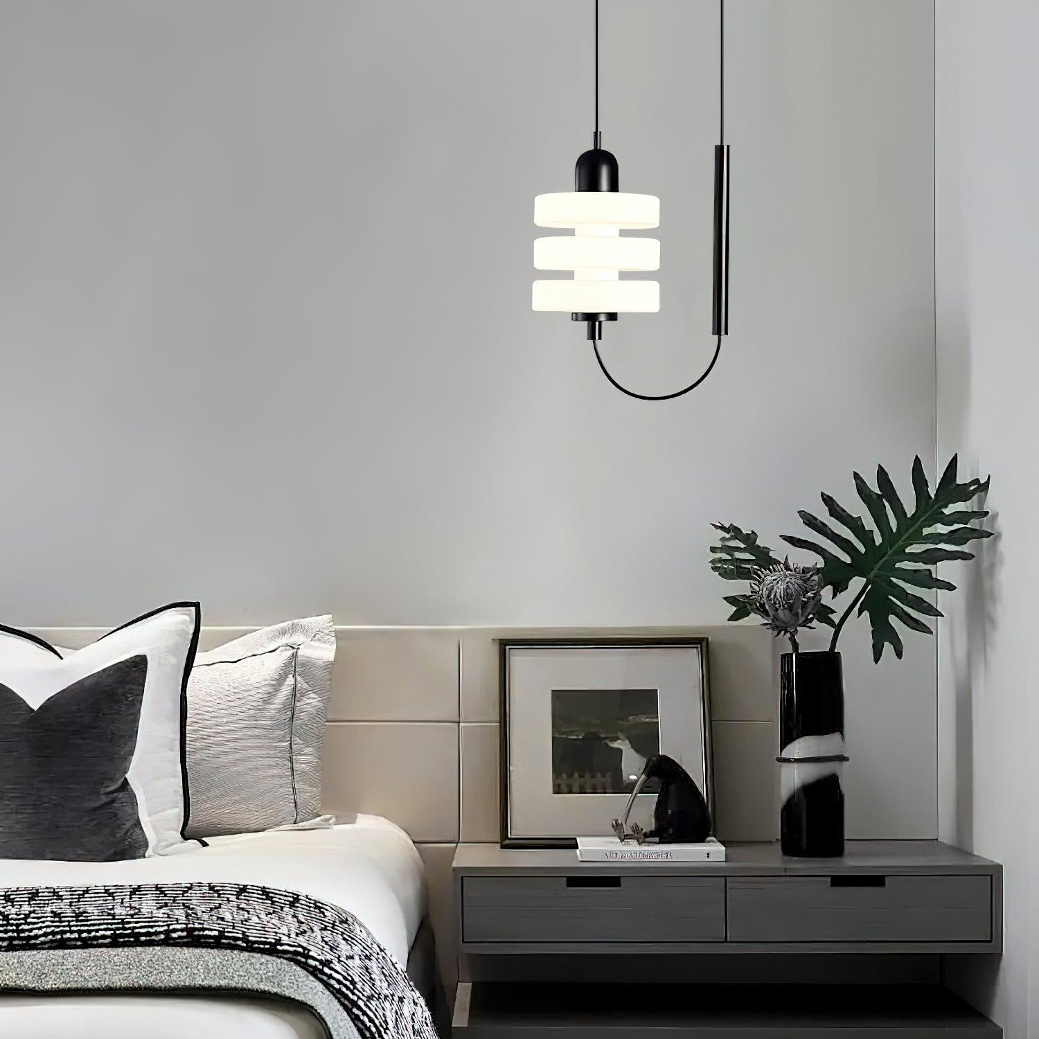 Modern Glass Pendant Light Nordic Style LED Hanging Lamp for Interior Spaces