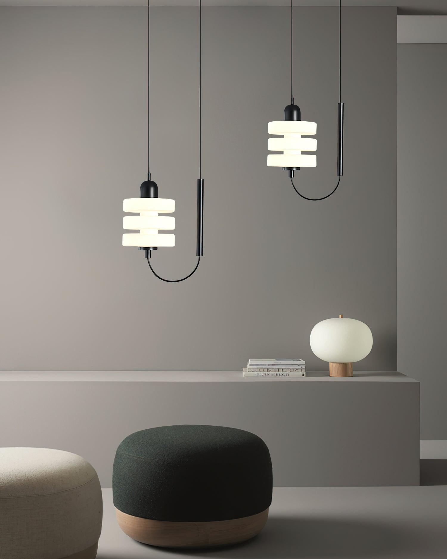 Modern Glass Pendant Light Nordic Style LED Hanging Lamp for Interior Spaces