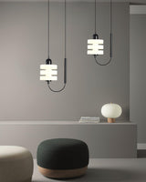 Modern Glass Pendant Light Nordic Style LED Hanging Lamp for Interior Spaces