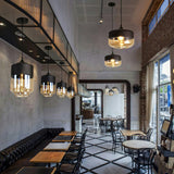 Modern Glass Quartet Pendant Light Fixture with Metal Finish