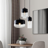 Modern Glass Quartet Pendant Light Fixture with Metal Finish