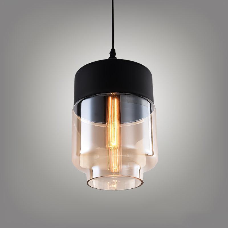 Modern Glass Quartet Pendant Light Fixture with Metal Finish