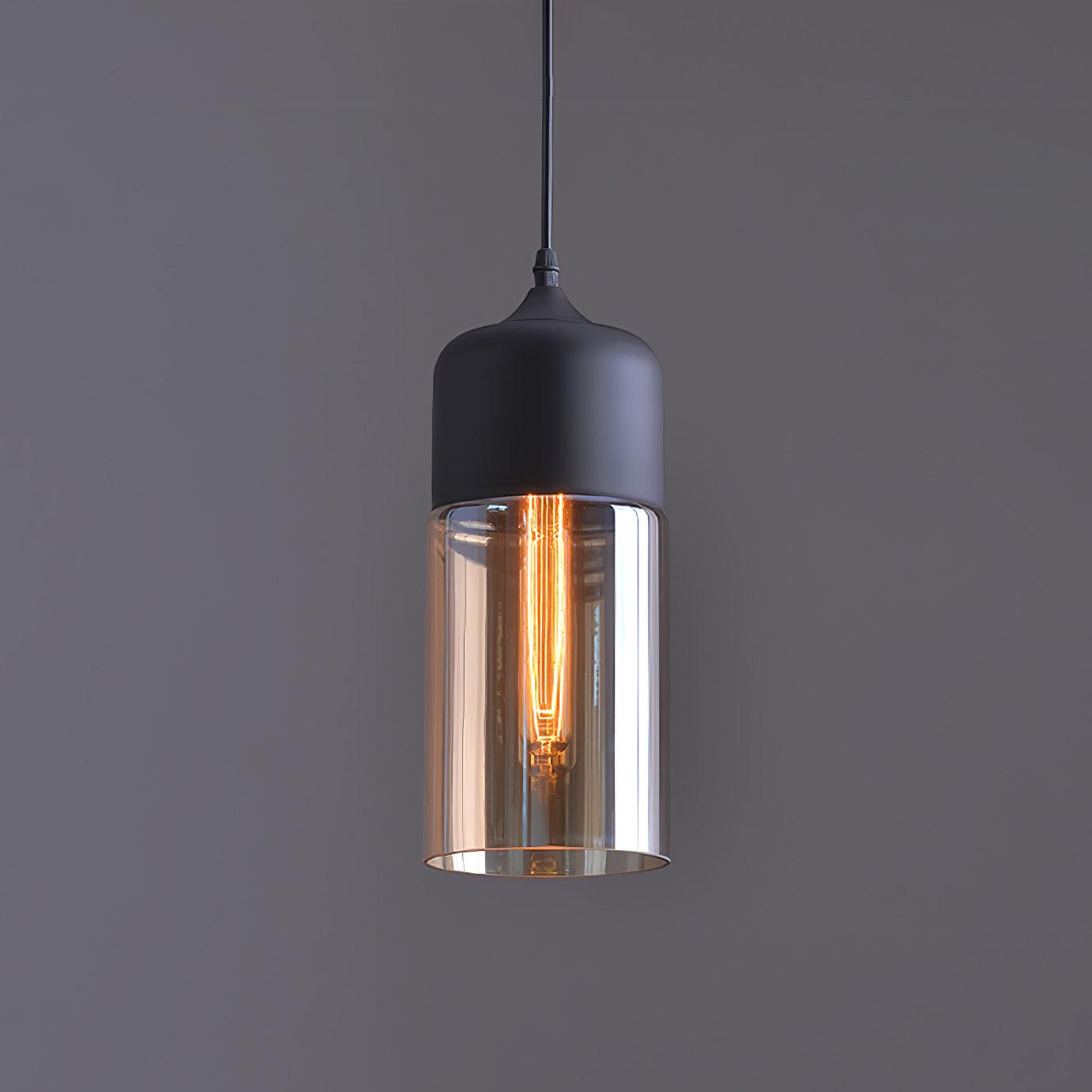 Modern Glass Quartet Pendant Light Fixture with Metal Finish