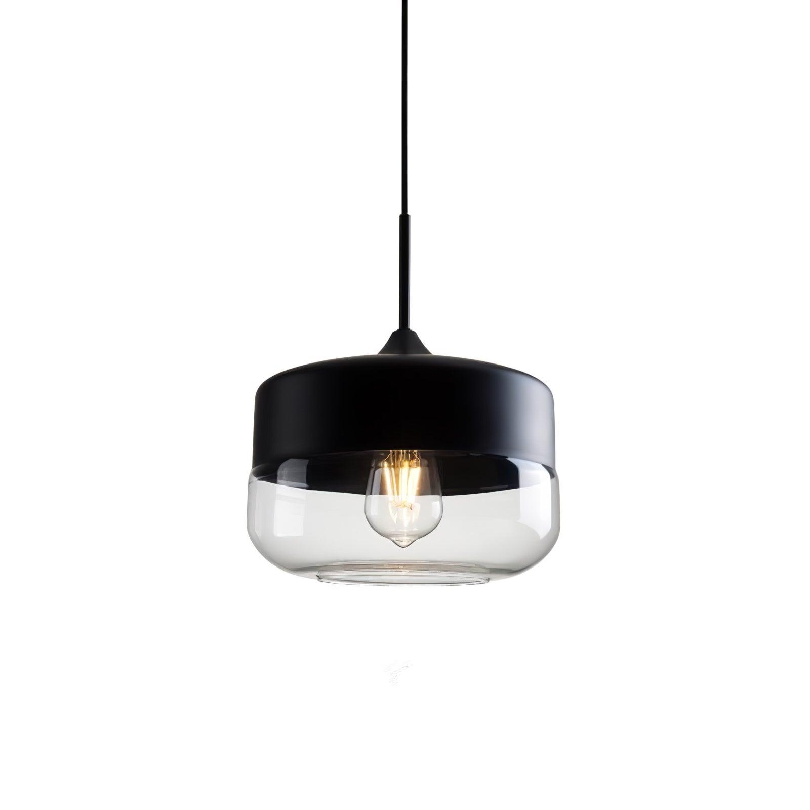 Modern Glass Quartet Pendant Light Fixture with Metal Finish