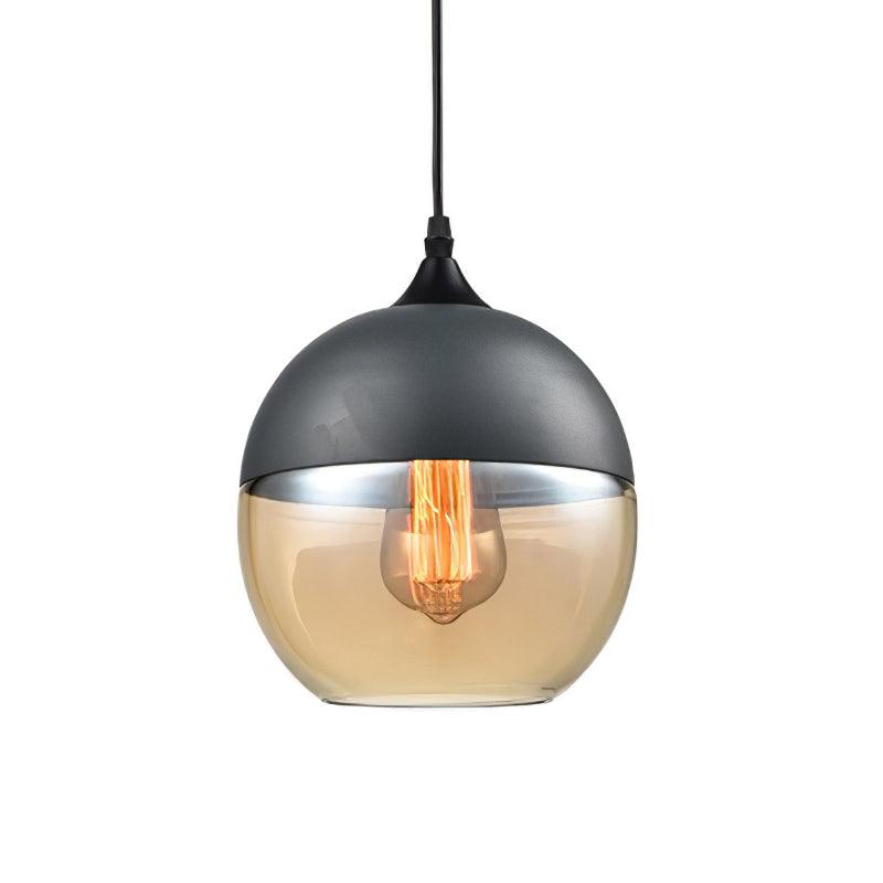 Modern Glass Quartet Pendant Light Fixture with Metal Finish