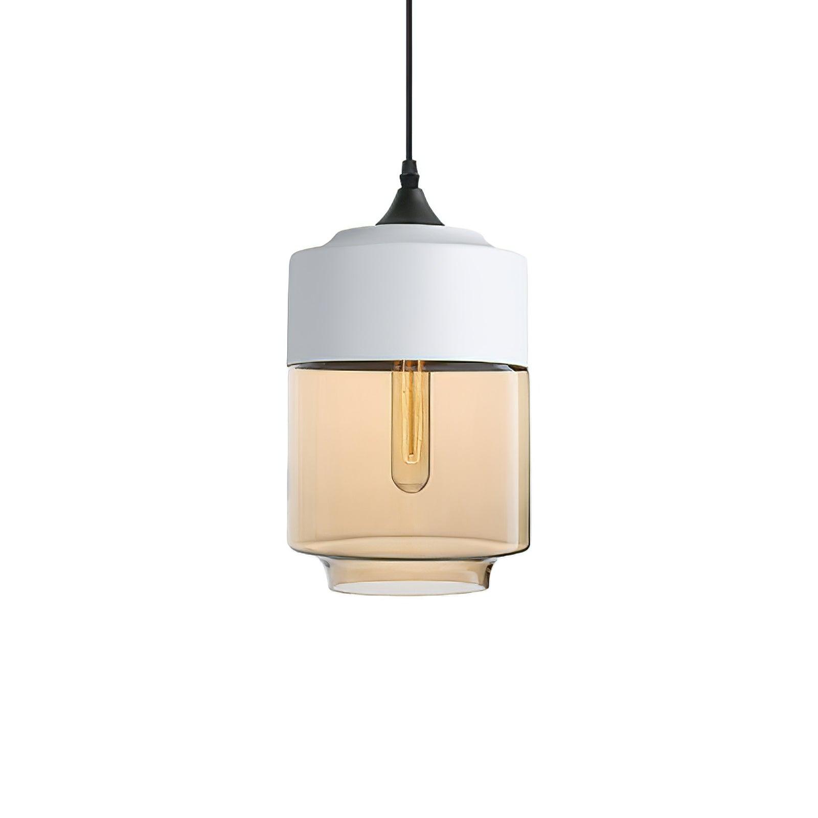 Modern Glass Quartet Pendant Light Fixture with Metal Finish