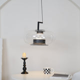 Modern Glass Sphere and Aluminum Ring LED Pendant Light for Contemporary Living Spaces