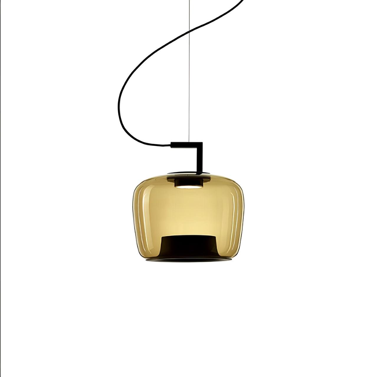Modern Glass Sphere and Aluminum Ring LED Pendant Light for Contemporary Living Spaces