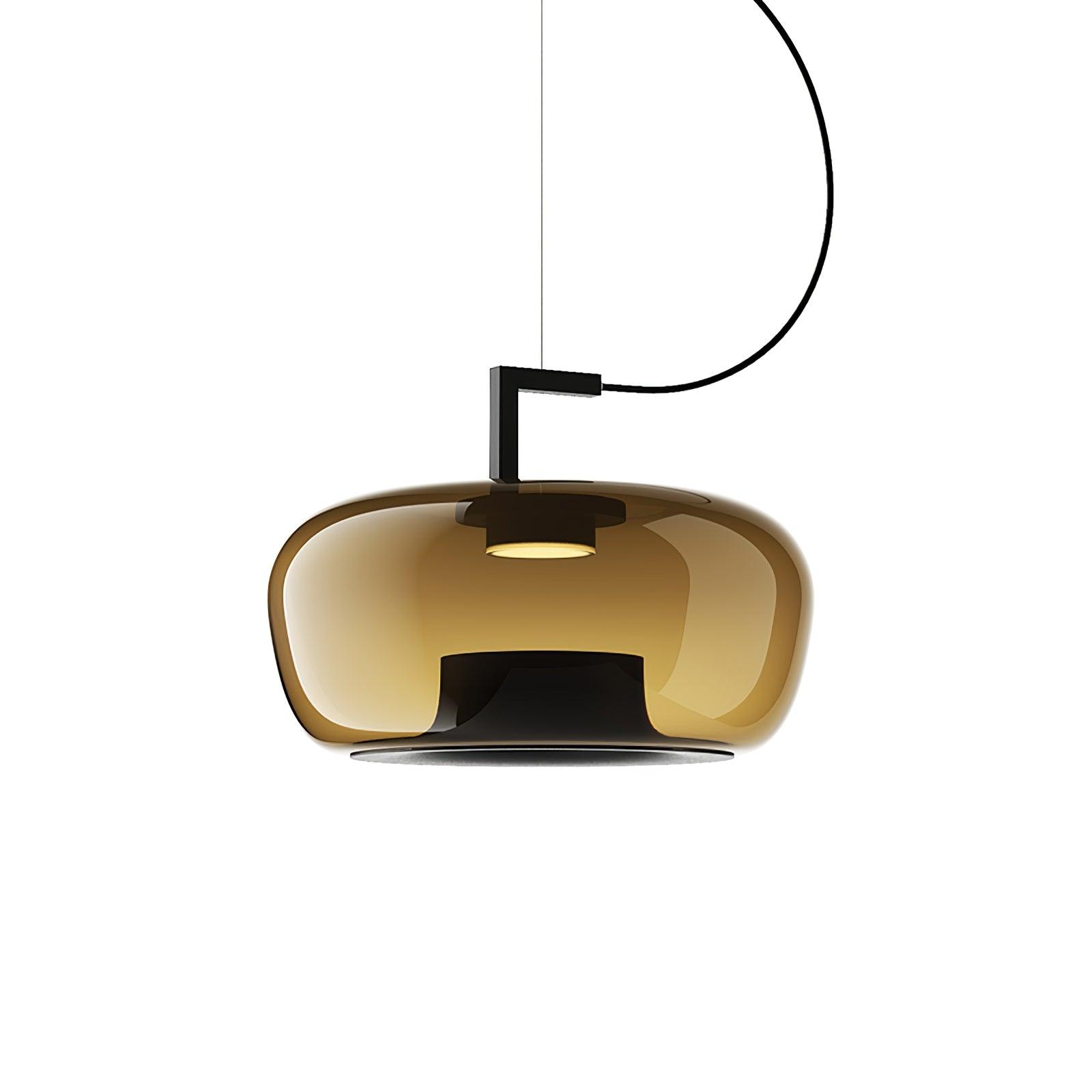 Modern Glass Sphere and Aluminum Ring LED Pendant Light for Contemporary Living Spaces