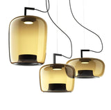 Modern Glass Sphere and Aluminum Ring LED Pendant Light for Contemporary Living Spaces