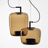 Modern Glass Sphere and Aluminum Ring LED Pendant Light for Contemporary Living Spaces
