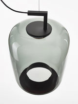 Modern Glass Sphere and Aluminum Ring LED Pendant Light for Contemporary Living Spaces