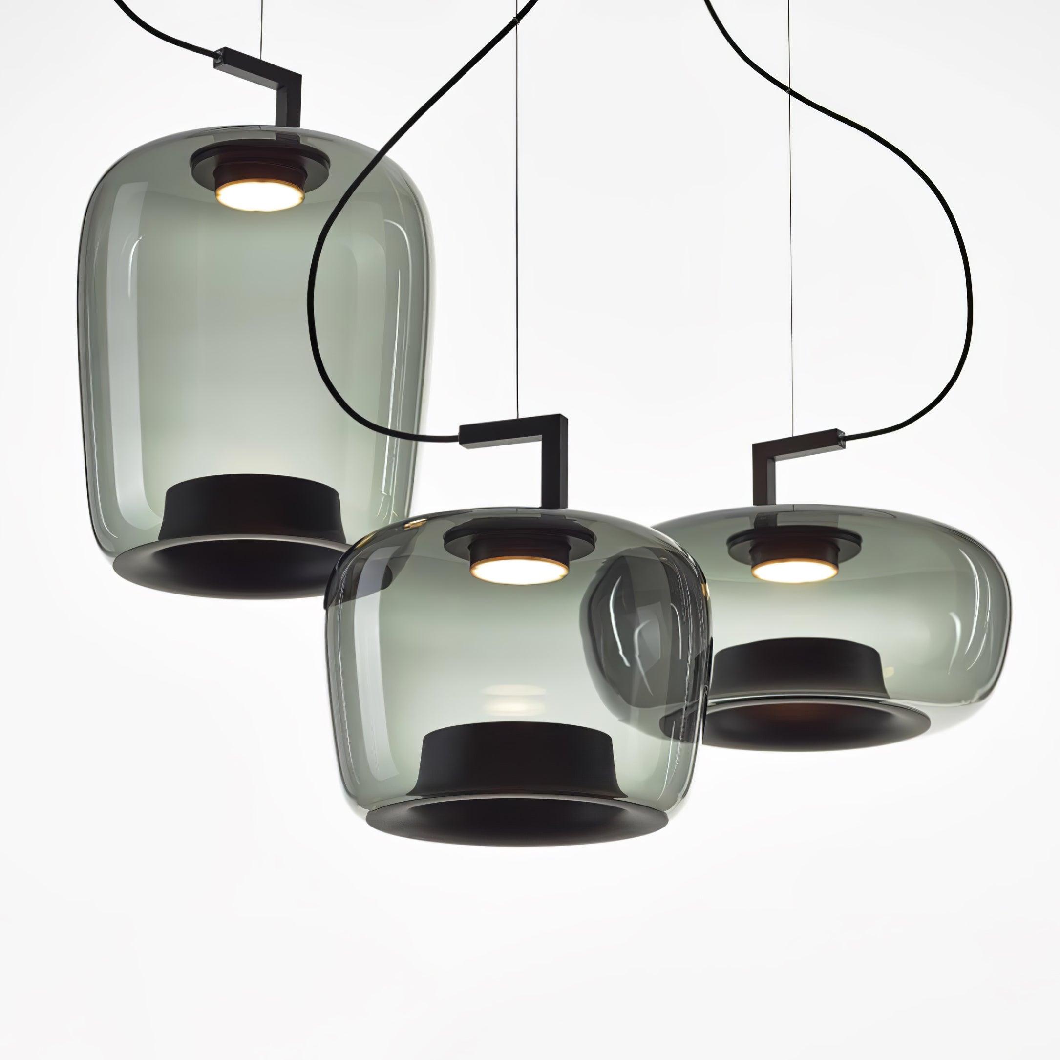 Modern Glass Sphere and Aluminum Ring LED Pendant Light for Contemporary Living Spaces