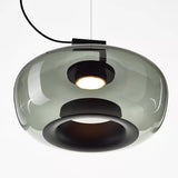 Modern Glass Sphere and Aluminum Ring LED Pendant Light for Contemporary Living Spaces