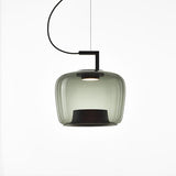 Modern Glass Sphere and Aluminum Ring LED Pendant Light for Contemporary Living Spaces