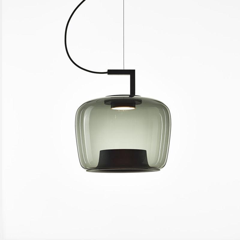 Modern Glass Sphere and Aluminum Ring LED Pendant Light for Contemporary Living Spaces