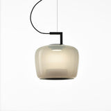 Modern Glass Sphere and Aluminum Ring LED Pendant Light for Contemporary Living Spaces