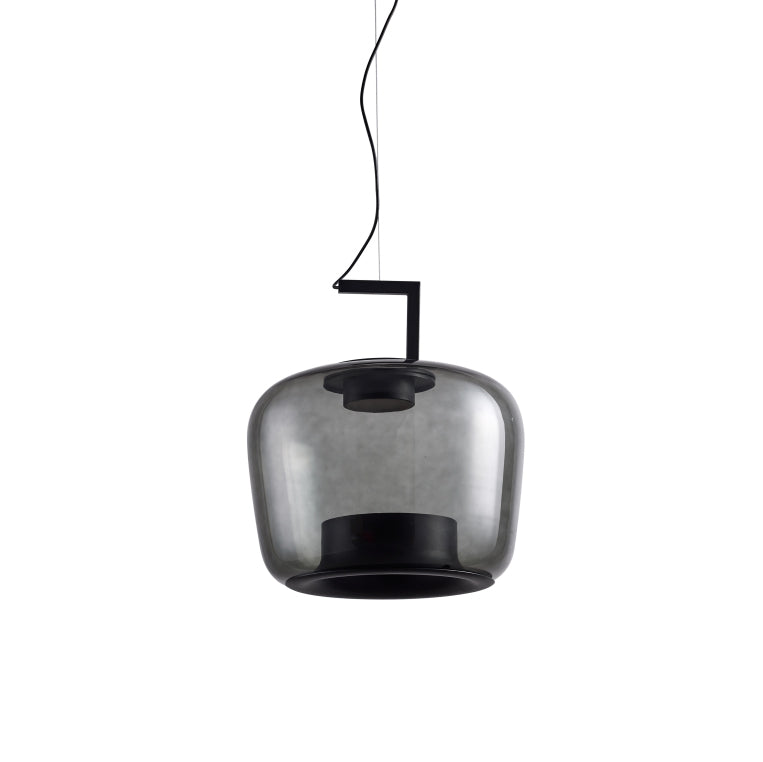 Modern Glass Sphere and Aluminum Ring LED Pendant Light for Contemporary Living Spaces