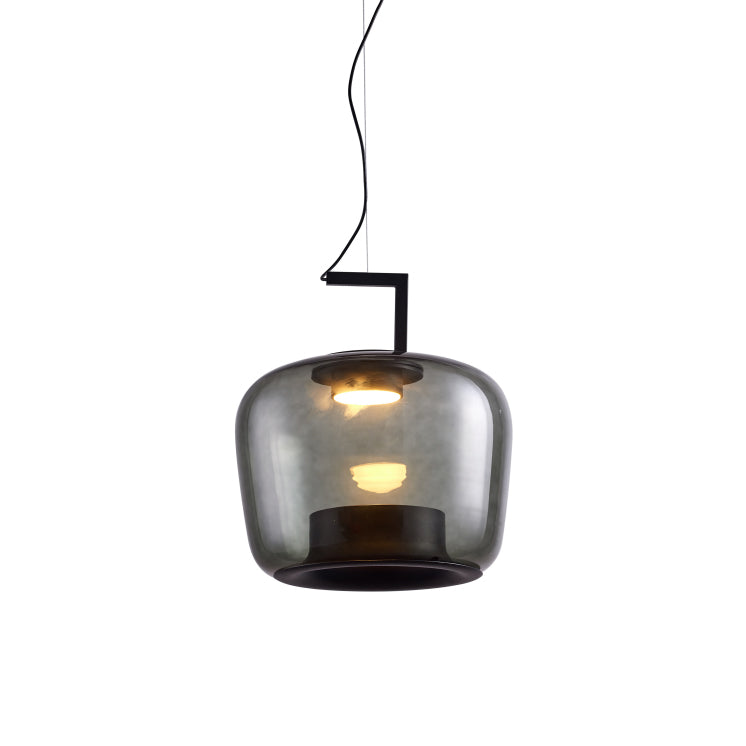 Modern Glass Sphere and Aluminum Ring LED Pendant Light for Contemporary Living Spaces