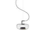 Modern Glass Sphere and Aluminum Ring LED Pendant Light for Contemporary Living Spaces