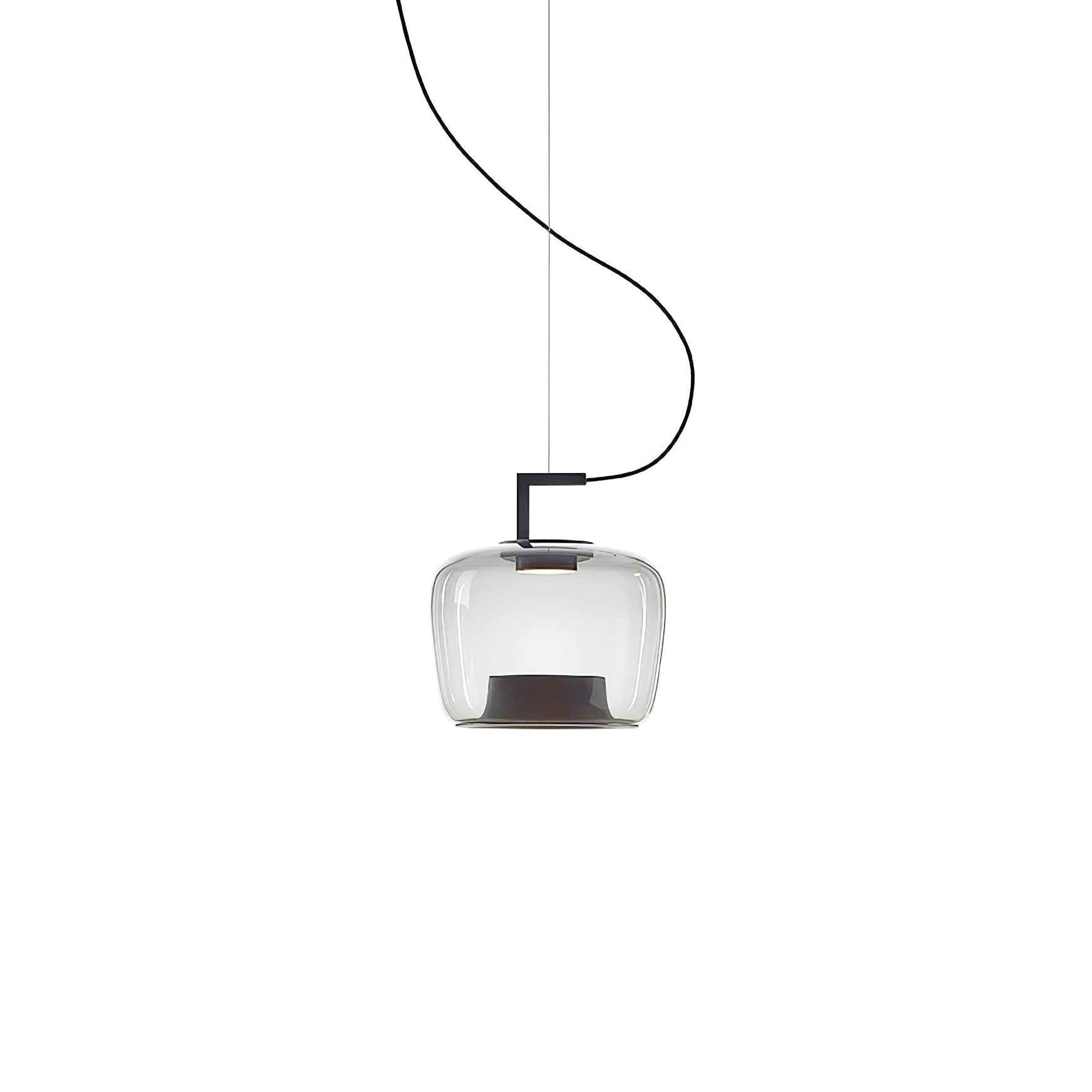 Modern Glass Sphere and Aluminum Ring LED Pendant Light for Contemporary Living Spaces