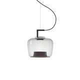 Modern Glass Sphere and Aluminum Ring LED Pendant Light for Contemporary Living Spaces