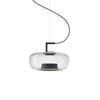 Modern Glass Sphere and Aluminum Ring LED Pendant Light for Contemporary Living Spaces