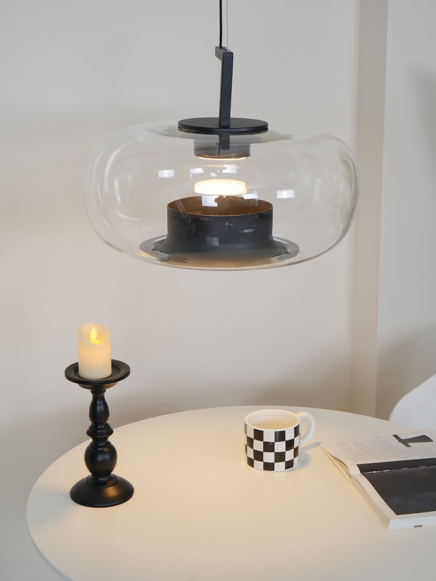 Modern Glass Sphere and Aluminum Ring LED Pendant Light for Contemporary Living Spaces