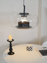 Modern Glass Sphere and Aluminum Ring LED Pendant Light for Contemporary Living Spaces
