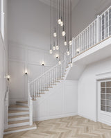 Modern Glass Sphere Pendant Light Nordic Mouth Blown Hanging Lamp for Dining Room and Kitchen