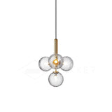 Modern Glass Sphere Pendant Light Nordic Mouth Blown Hanging Lamp for Dining Room and Kitchen