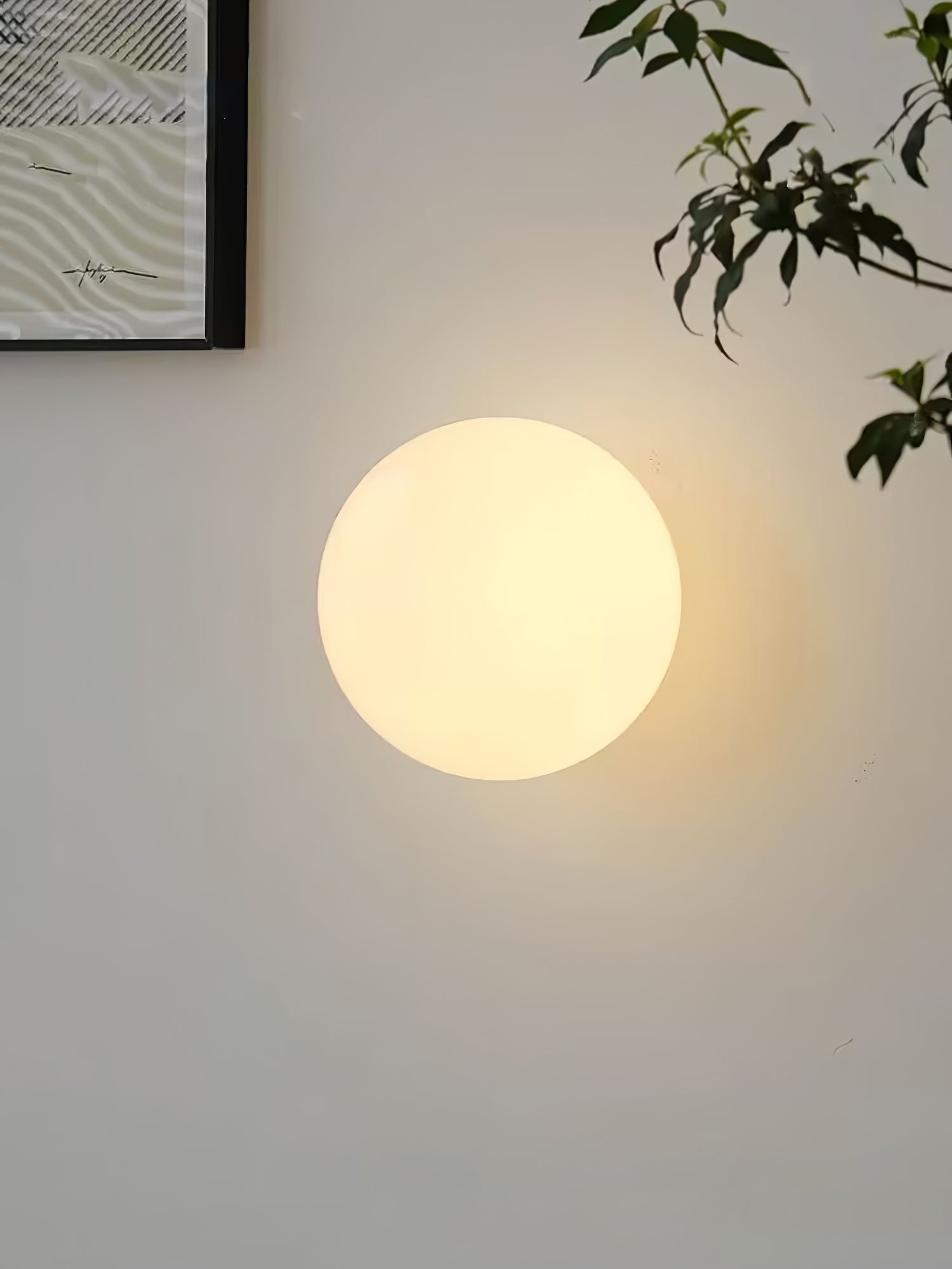 Modern Glass Sphere Wall Sconce Minimalist Globe Wall Light for Bedroom and Hallway