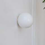 Modern Glass Sphere Wall Sconce Minimalist Globe Wall Light for Bedroom and Hallway