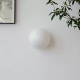 Modern Glass Sphere Wall Sconce Minimalist Globe Wall Light for Bedroom and Hallway
