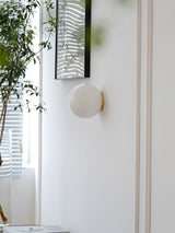 Modern Glass Sphere Wall Sconce Minimalist Globe Wall Light for Bedroom and Hallway