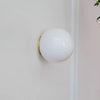 Modern Glass Sphere Wall Sconce Minimalist Globe Wall Light for Bedroom and Hallway