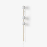 Modern Glass Spheres Vertical Wall Sconce Set of 2 for Luxury Indoor Lighting