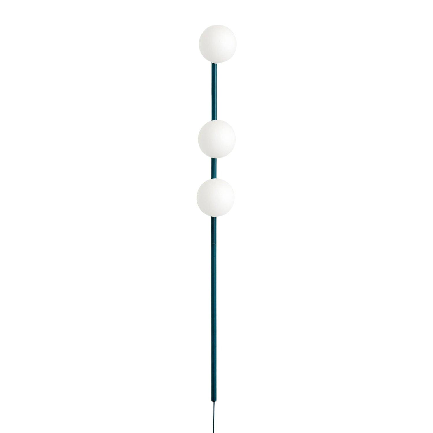 Modern Glass Spheres Vertical Wall Sconce Set of 2 for Luxury Indoor Lighting