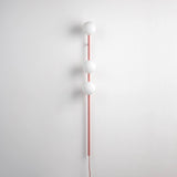Modern Glass Spheres Vertical Wall Sconce Set of 2 for Luxury Indoor Lighting