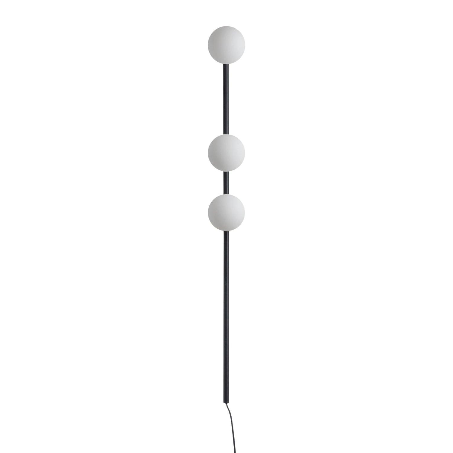 Modern Glass Spheres Vertical Wall Sconce Set of 2 for Luxury Indoor Lighting