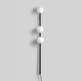 Modern Glass Spheres Vertical Wall Sconce Set of 2 for Luxury Indoor Lighting