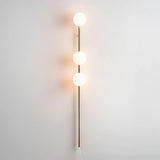 Modern Glass Spheres Vertical Wall Sconce Set of 2 for Luxury Indoor Lighting