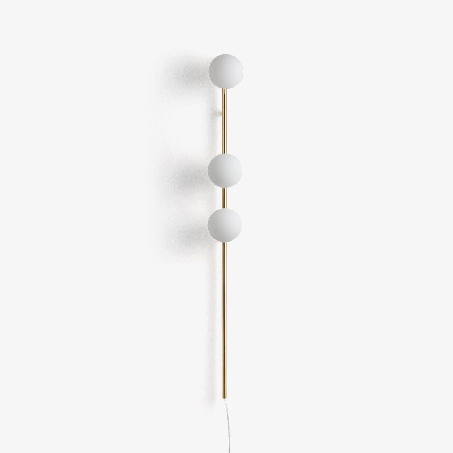 Modern Glass Spheres Vertical Wall Sconce Set of 2 for Luxury Indoor Lighting