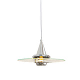 Modern Glass UFO Pendant Light with 3 Color Dimming for Dining Room Kitchen Island