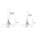 Modern Glass UFO Pendant Light with 3 Color Dimming for Dining Room Kitchen Island