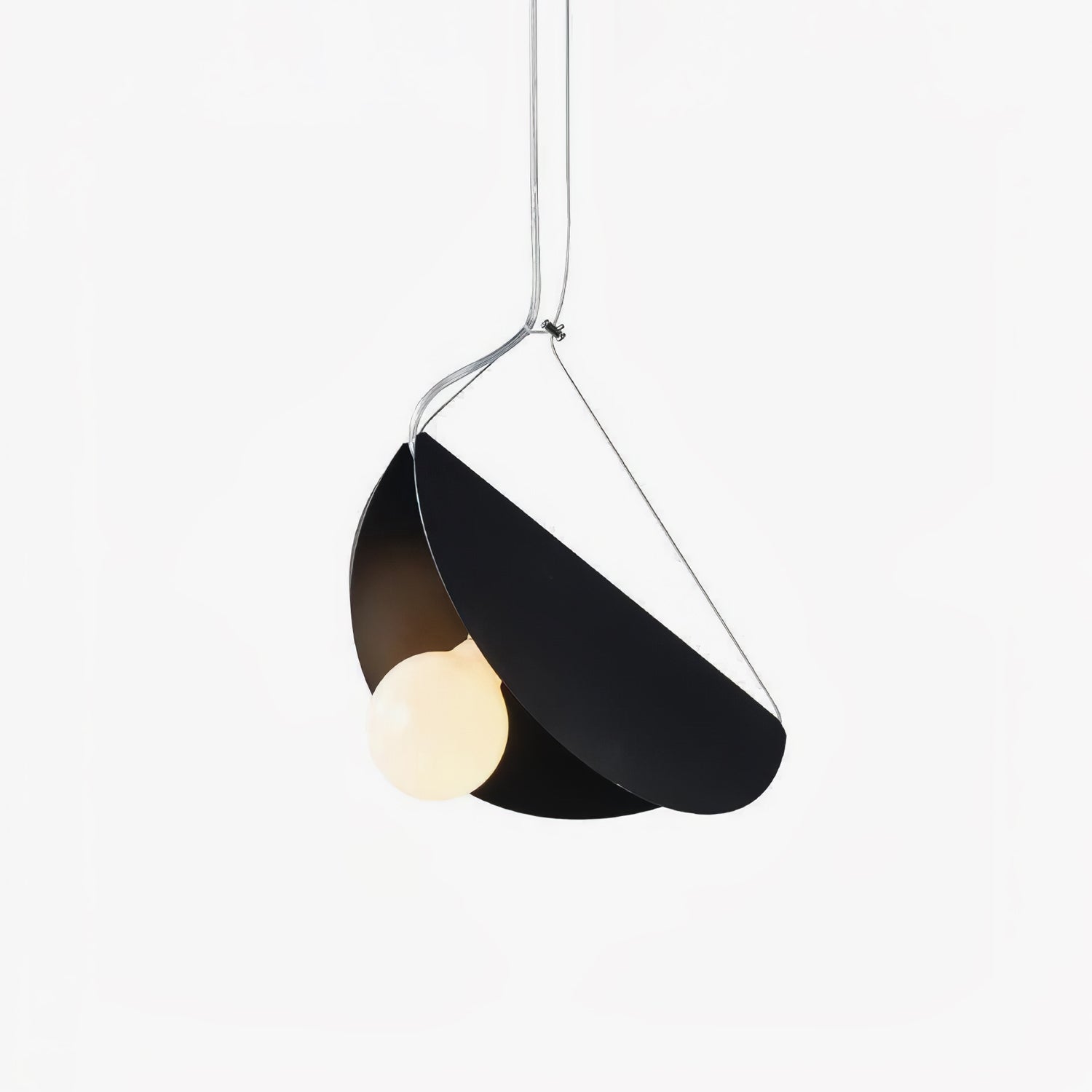 Modern Glider Minimalist Glass Globe Pendant Light for Dining Room and Kitchen