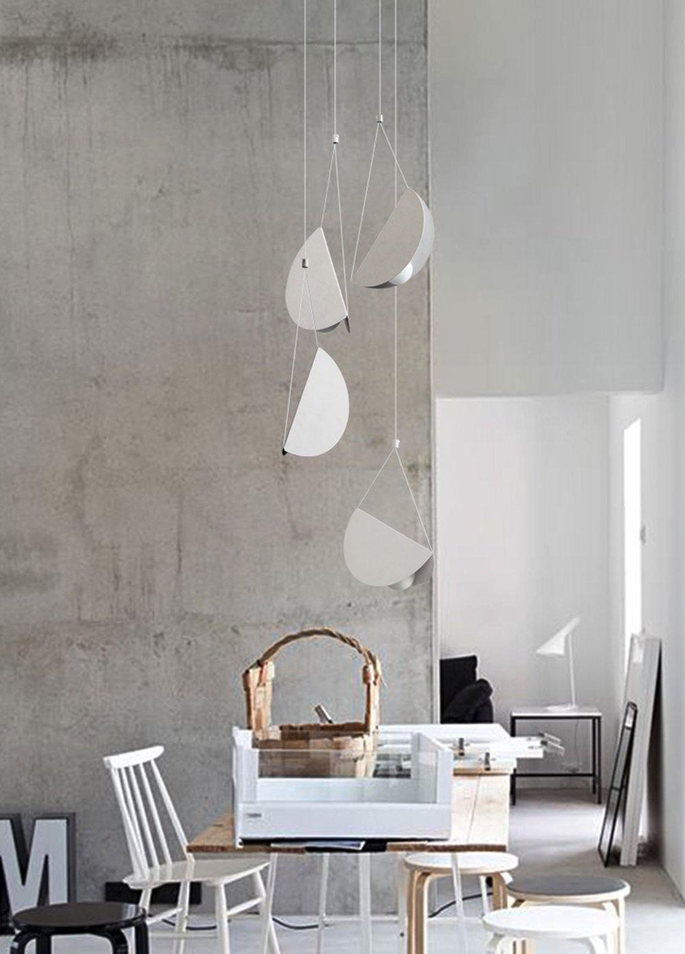 Modern Glider Minimalist Glass Globe Pendant Light for Dining Room and Kitchen