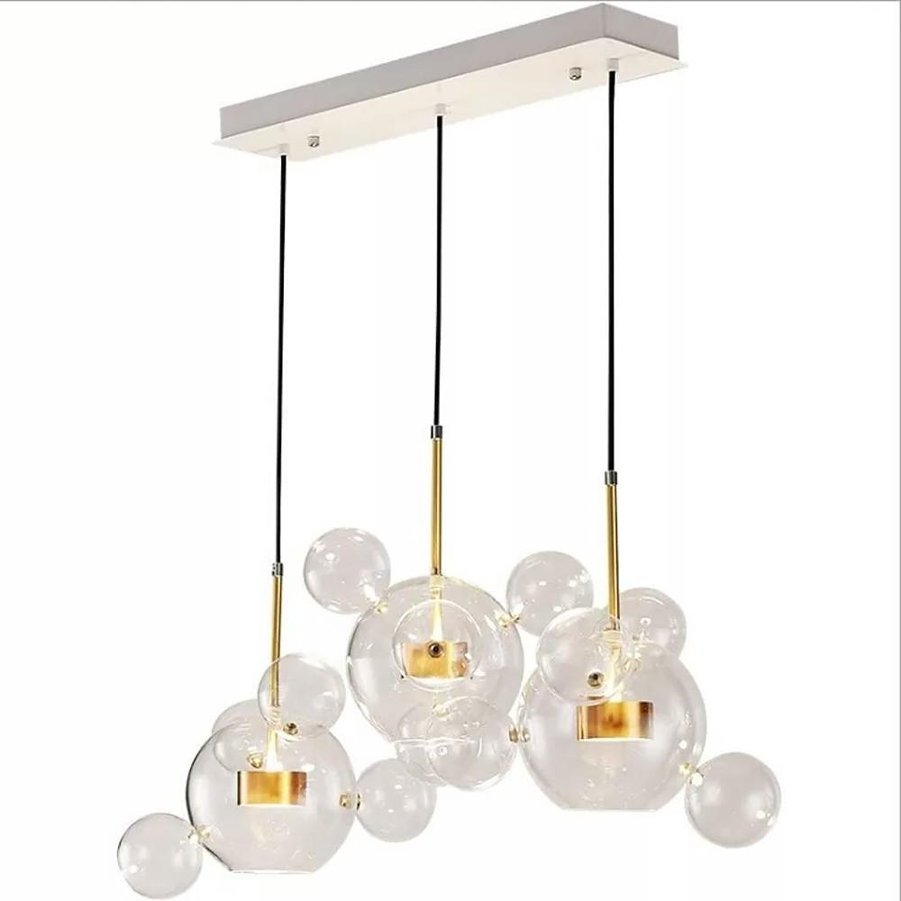 Modern Globe Bubble Glass Pendant Light LED Multi Light Ceiling Hanging Fixture