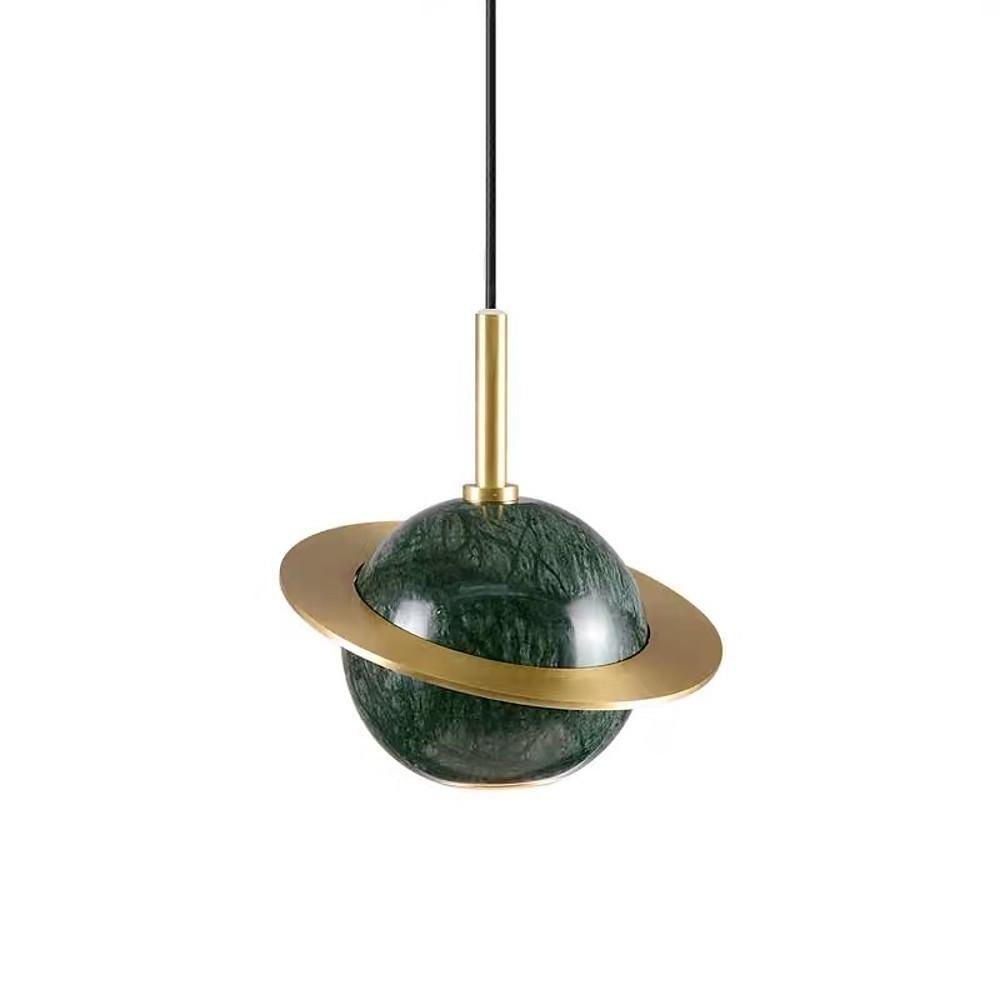 Modern Globe Planet LED Pendant Light Metal Hanging Lamp for Kitchen Island and Bedroom